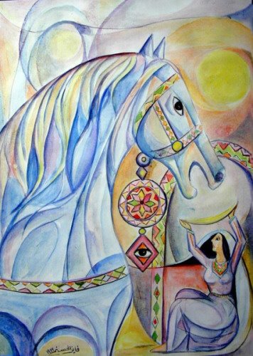 لوحة للفنان فايز الحسني