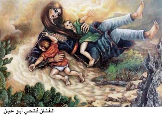 لوحة للفنان فتحي أبو غبن