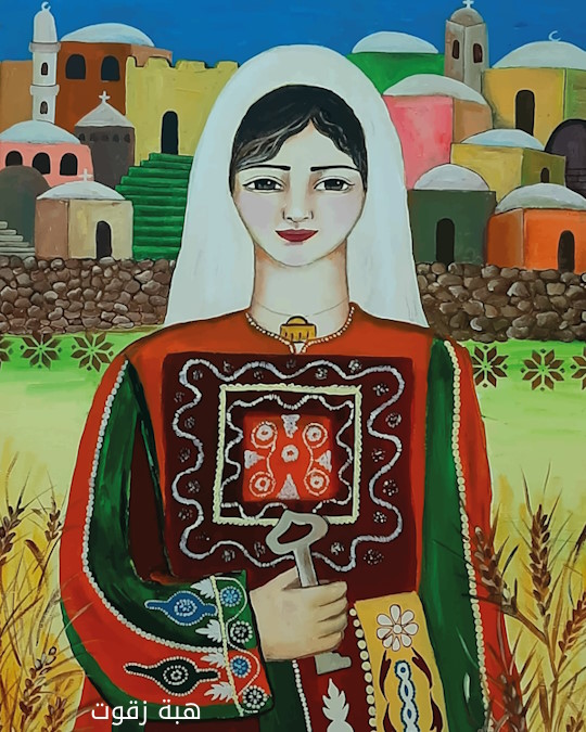 لوحة للفنانة الشهيدة هبة زقوت